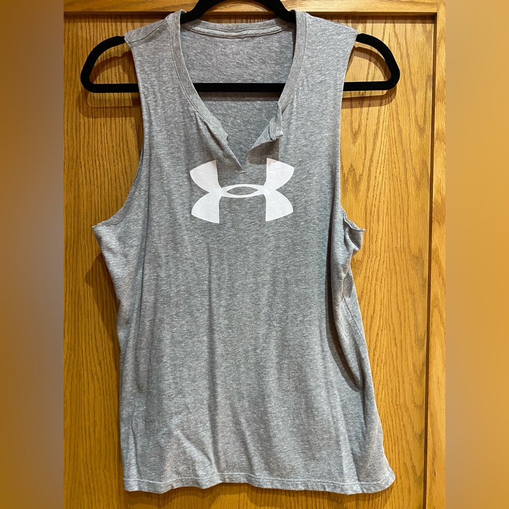 Under Armour Women’s gray size medium muscle tank top.